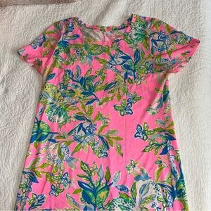 LILLY PULITZER Vibrant Floral Short Sleeve Dress